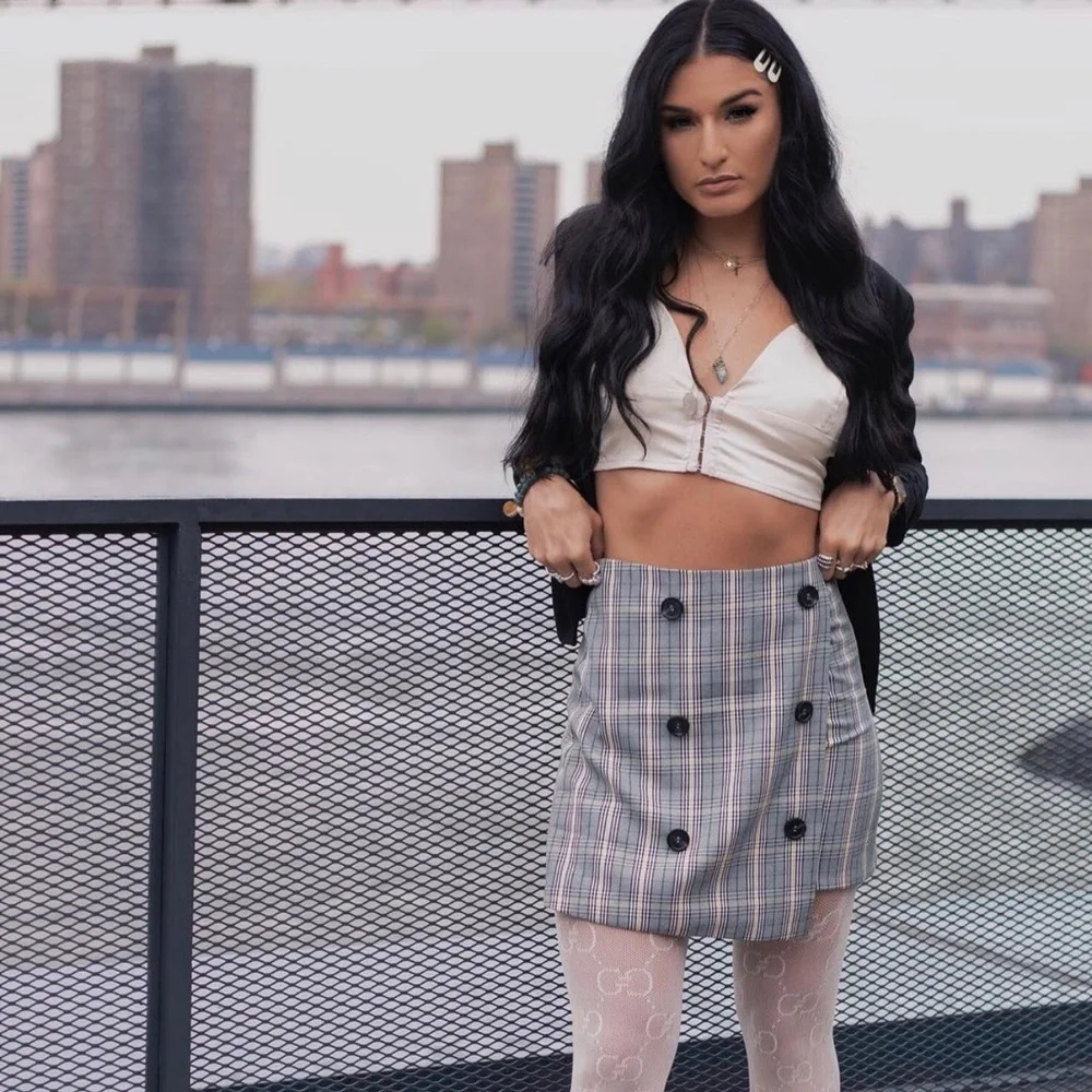 PLAID MINI SKIRT